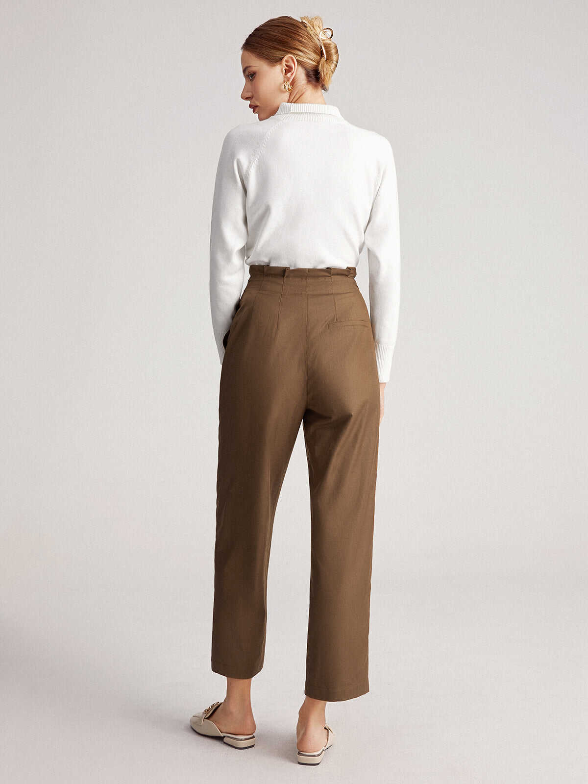 Brown wide leg pants