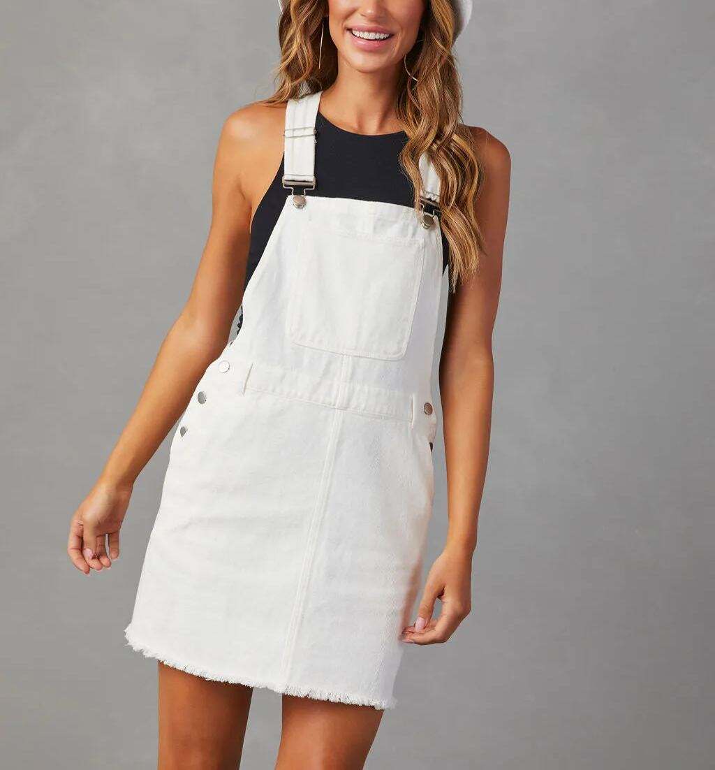 Denim Overall Mini Dress