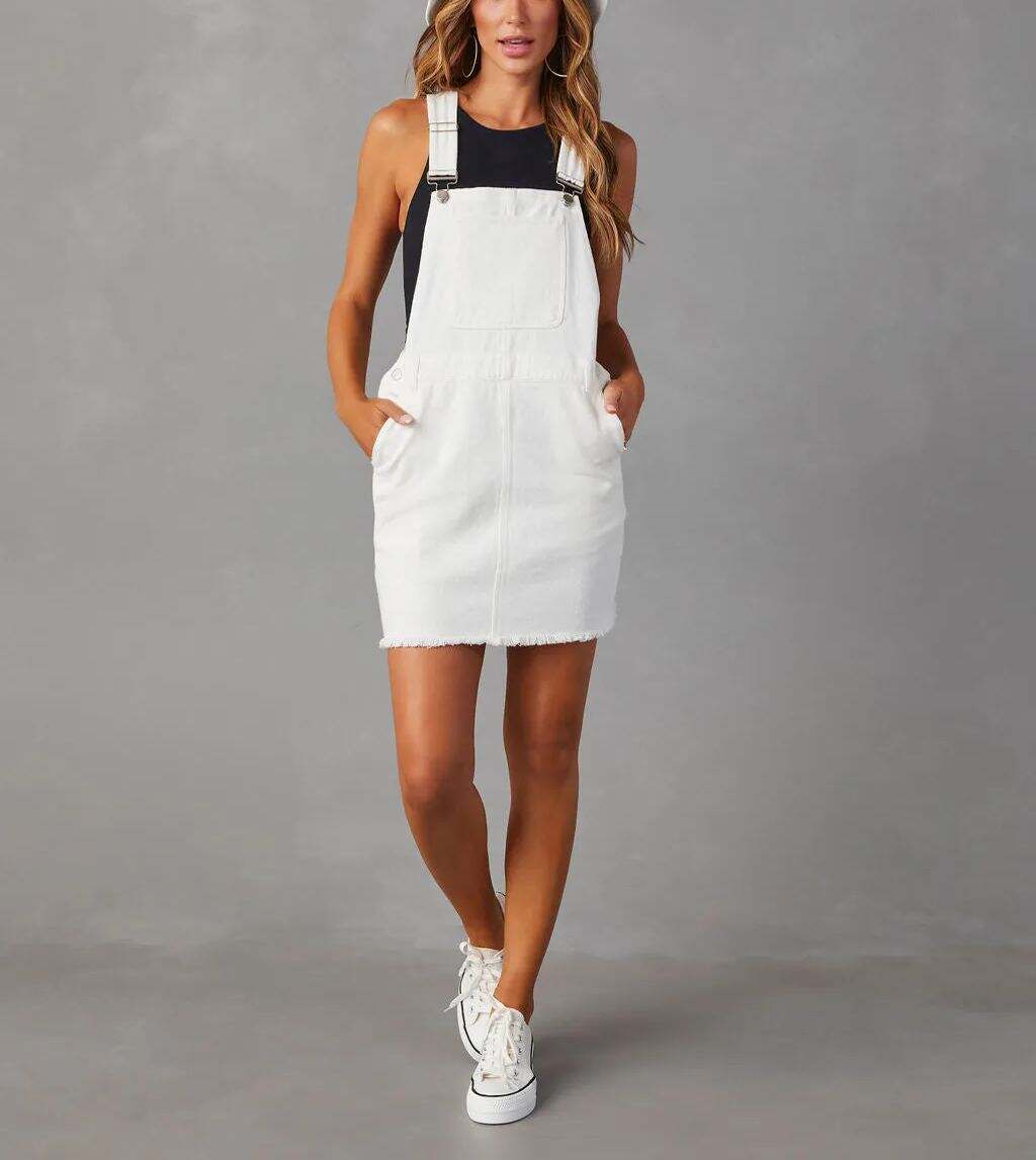 Denim Overall Mini Dress