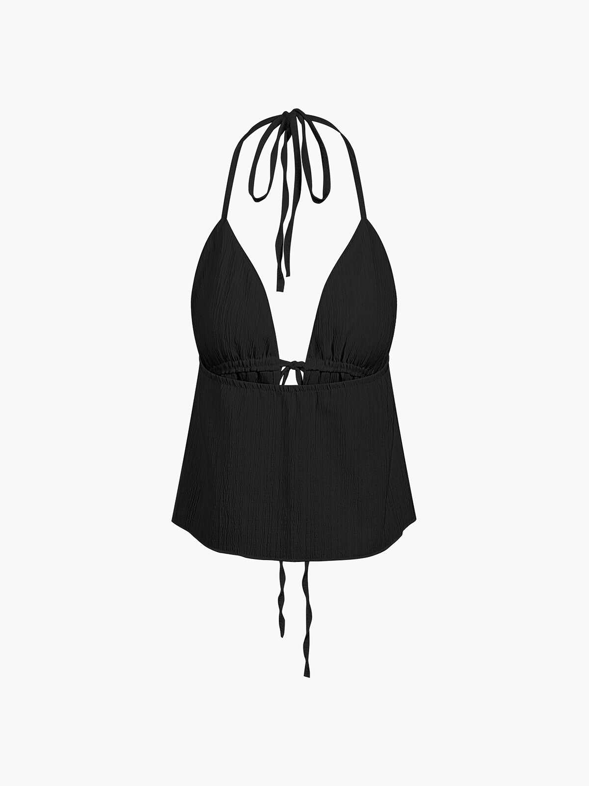 Halter Tied Open Back Cami Top