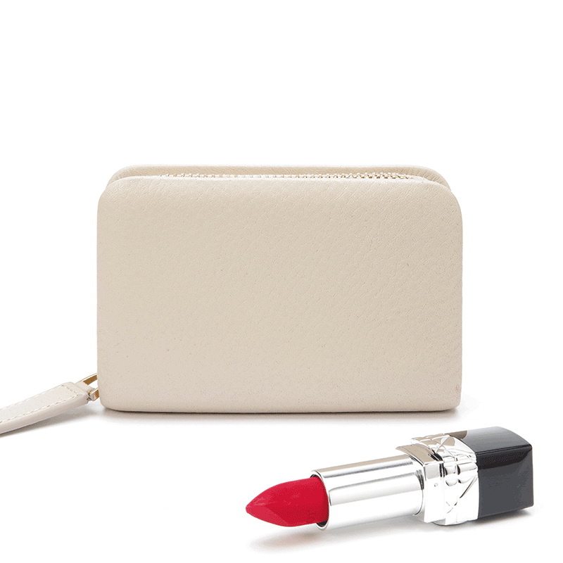 Cowhide Organ Pleated Card Holder