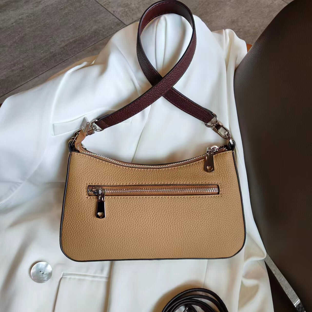 Women's shoulder bag top grain cowhide underarm bag crossbody bag