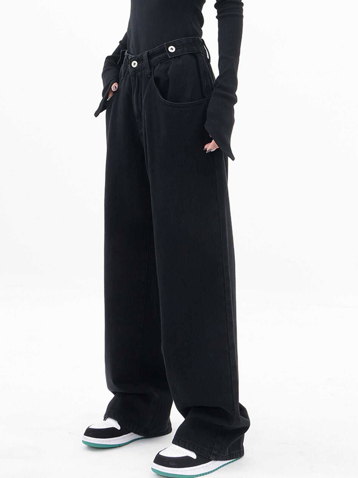 Cargo Denim Wide Leg Boyfriend Jeans