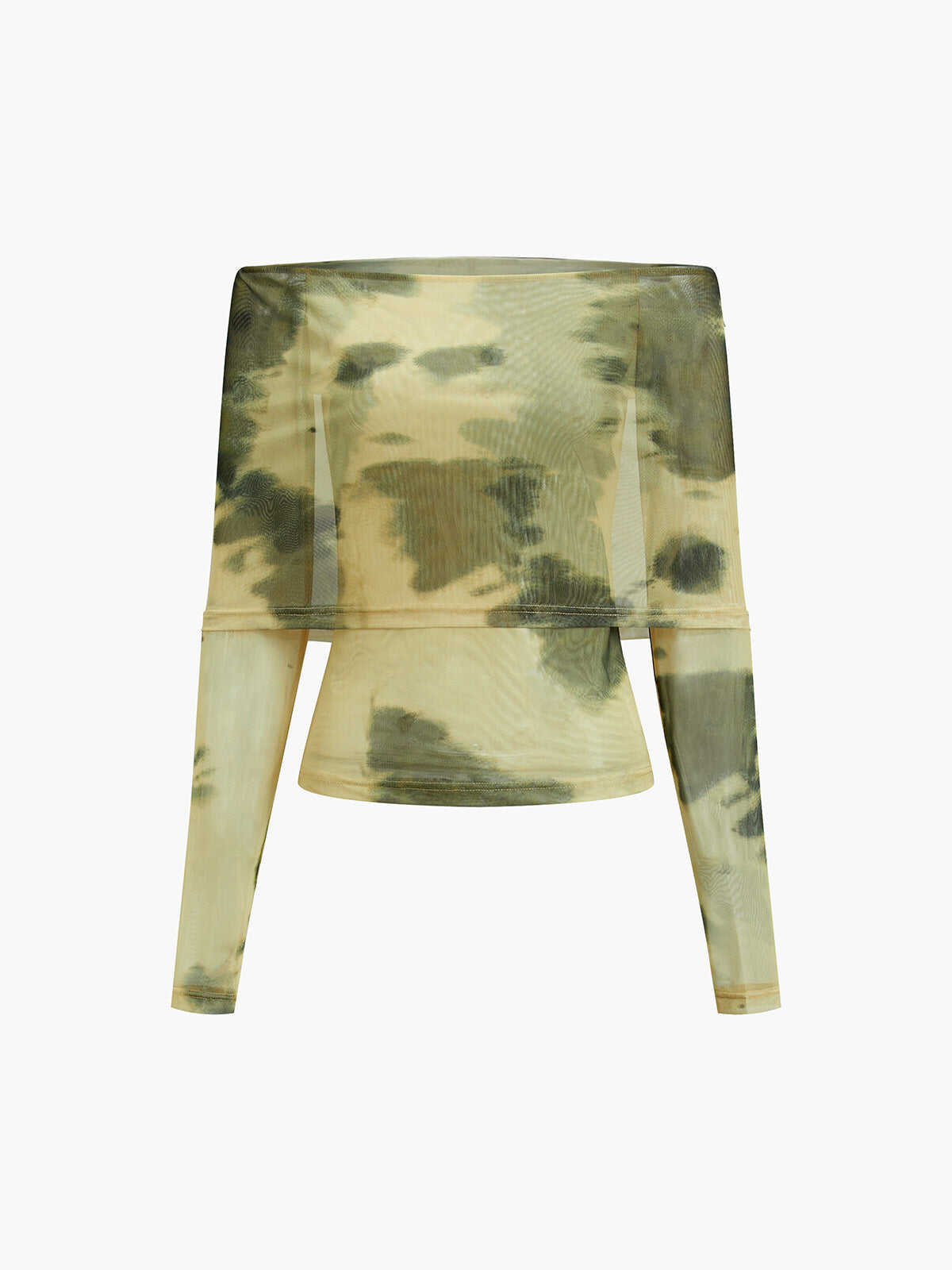 Tie Dye Mesh Overfold Shirt