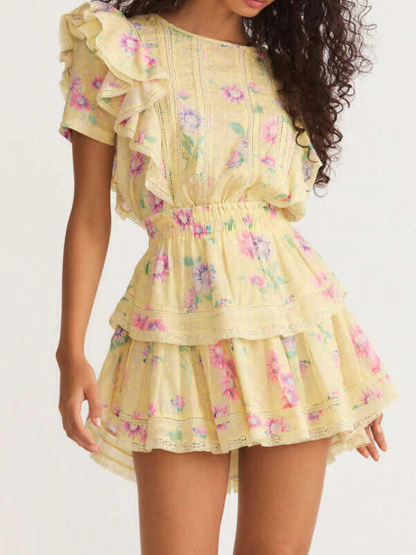 Floral ruffle dress
