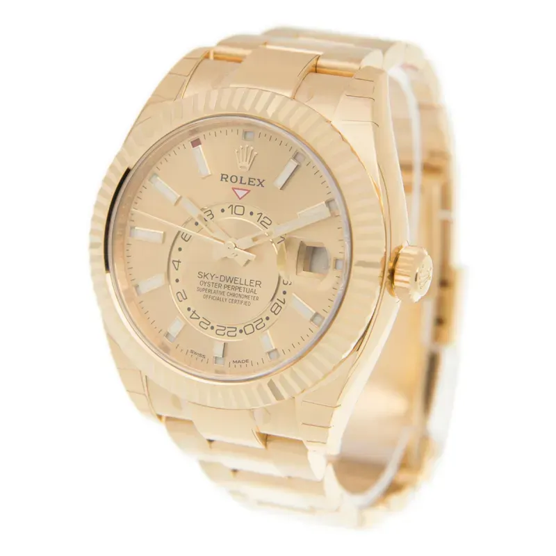 Rolex Sky-Dweller 326938 42mm Gold Dial Yellow Gold