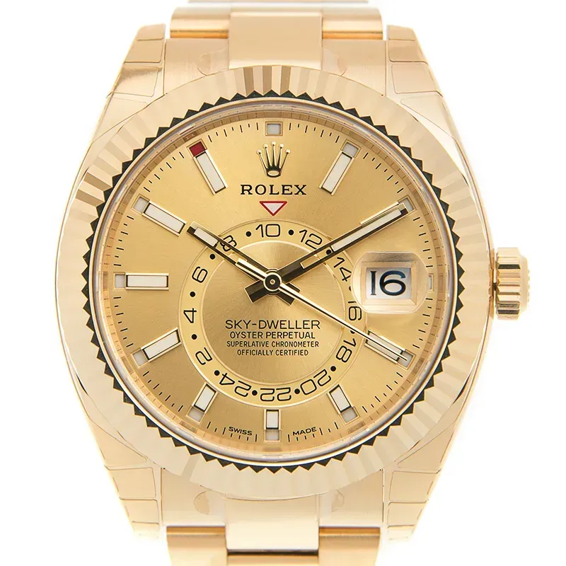 Rolex Sky-Dweller 326938 42mm Gold Dial Yellow Gold