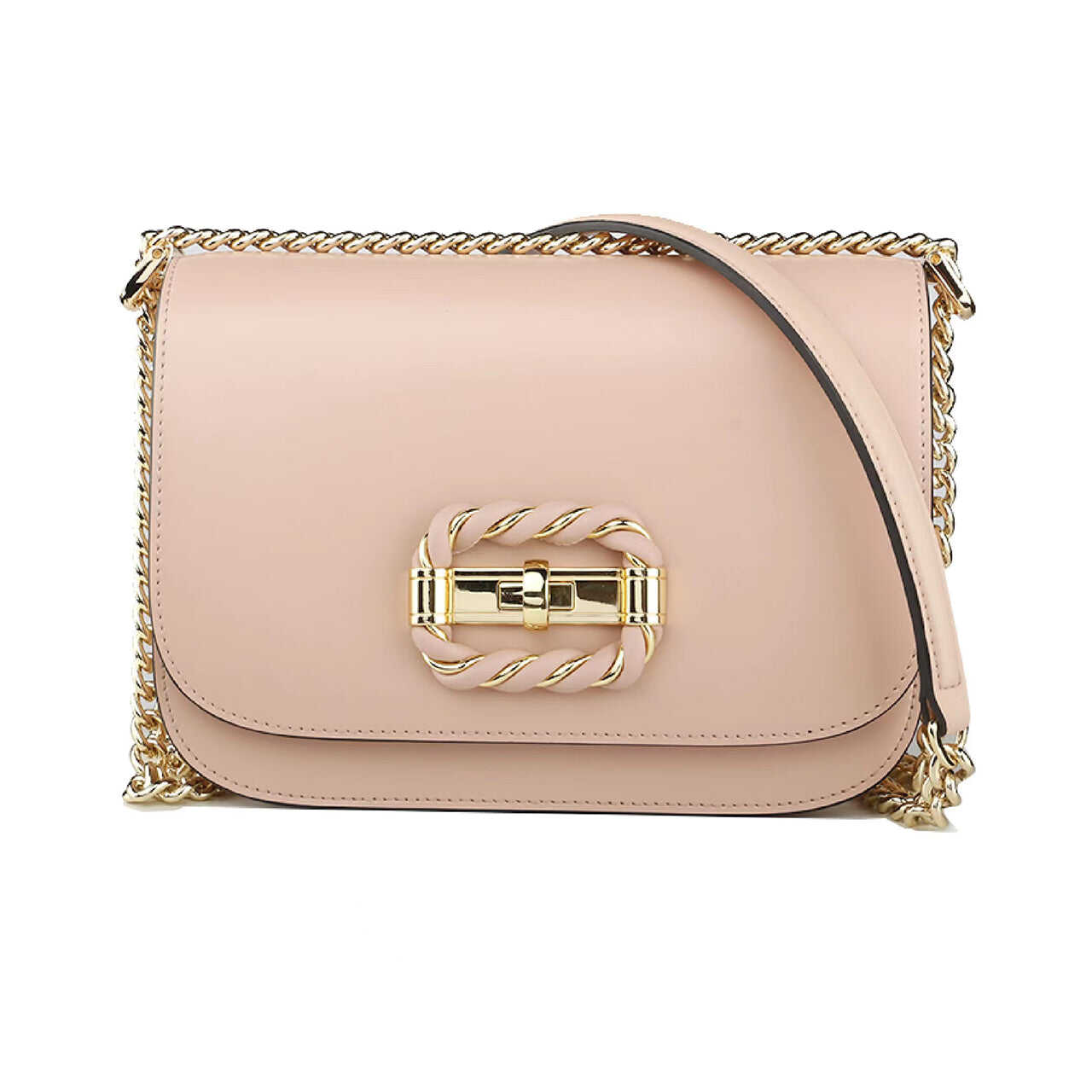 Cowhide shoulder bag crossbody bag chain shoulder strap flap bag