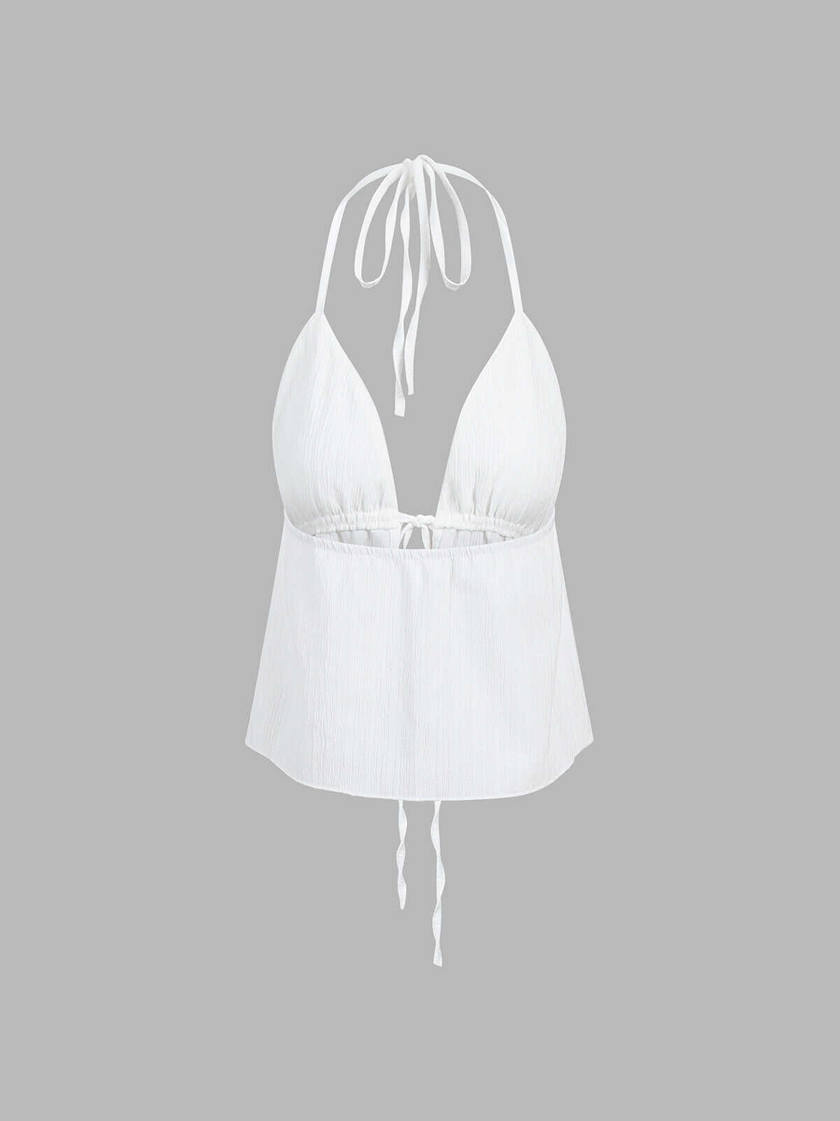 Halter Tied Open Back Cami Top
