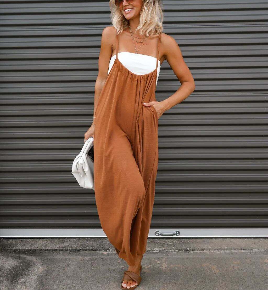 Pocketed Tie Overalls