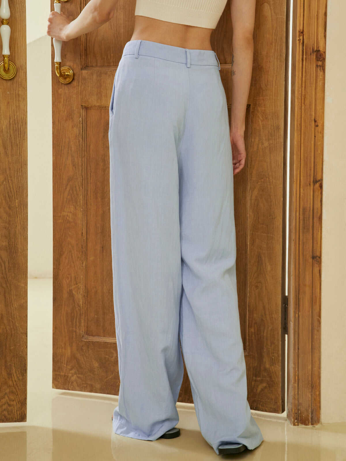 Linen Straight Leg Pants