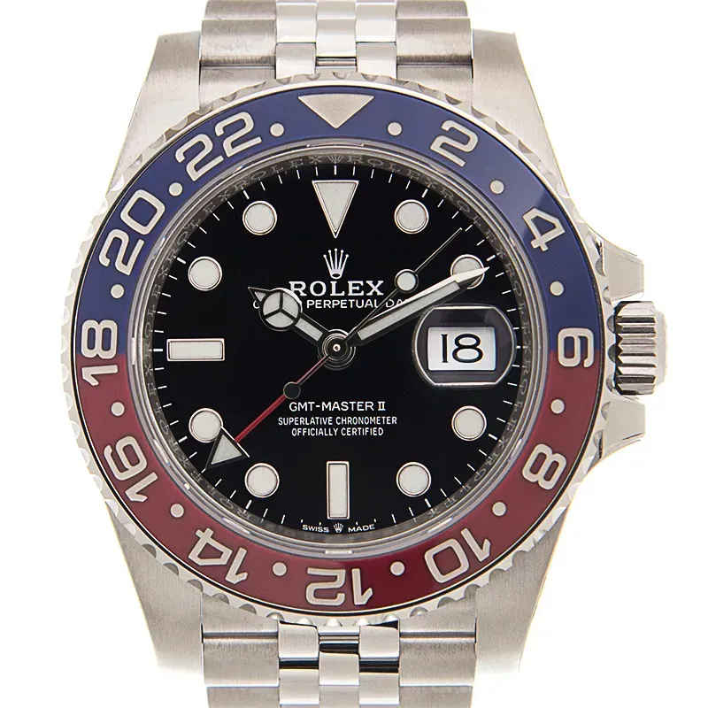 Rolex GMT Master II 126710BLRO 40mm Pepsi Blue and Red Bezel Stainless Steel Automatic Black Dial