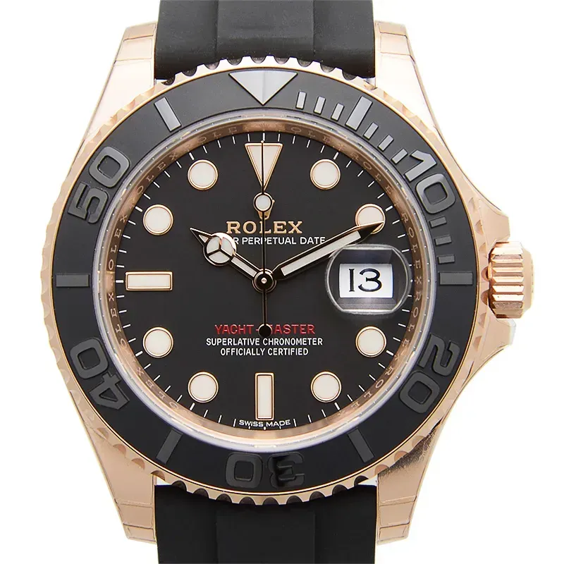 Rolex Yacht-Master 116655BK 40mm Automatic Black Dial 18 ct Everose Gold