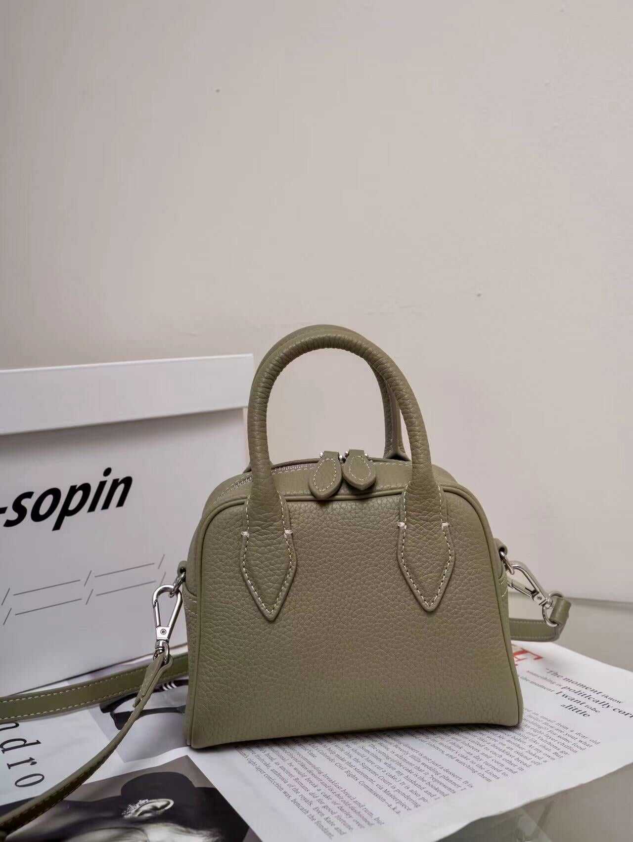 High quality small Boston bag togo cow leather shoulder bag handbag