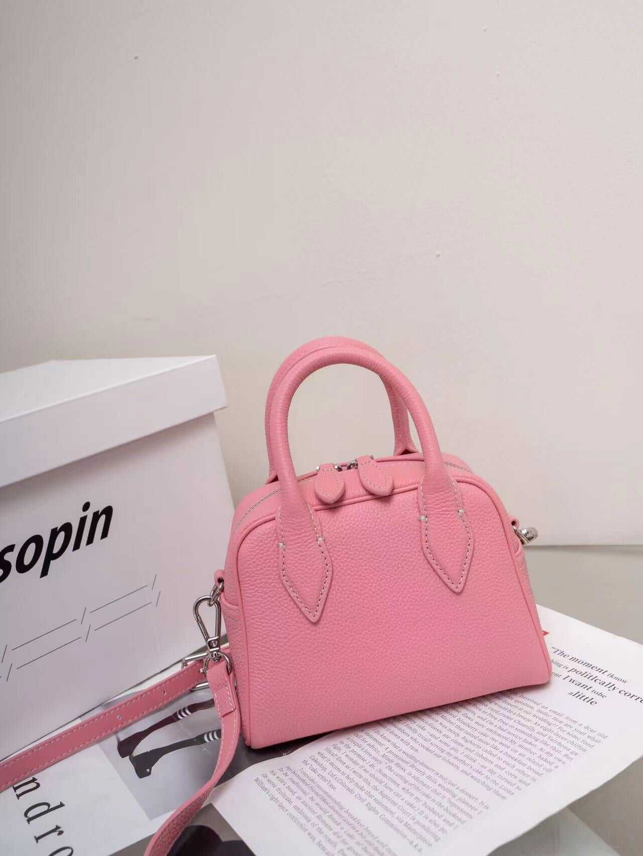 High quality small Boston bag togo cow leather shoulder bag handbag