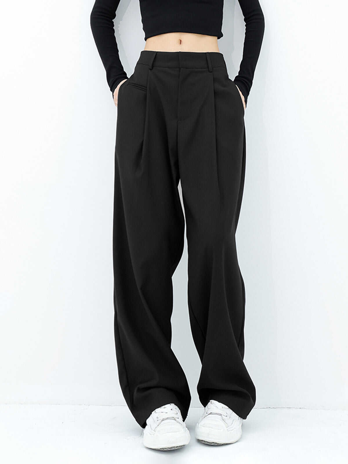 Basic Baggy Wide Leg Pants