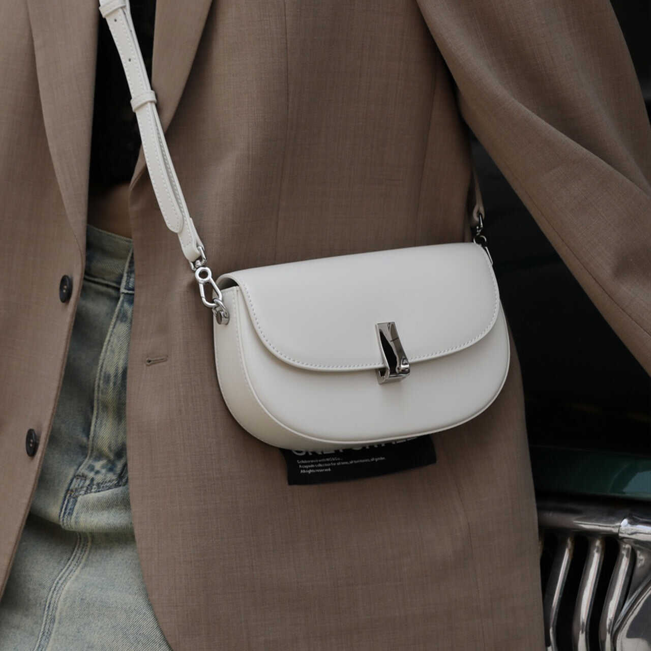 Luxury grade high quality cowhide saddle bag shoulder and crossbody