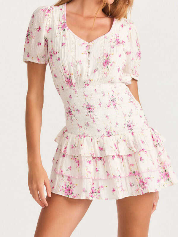 Floral pleated dress