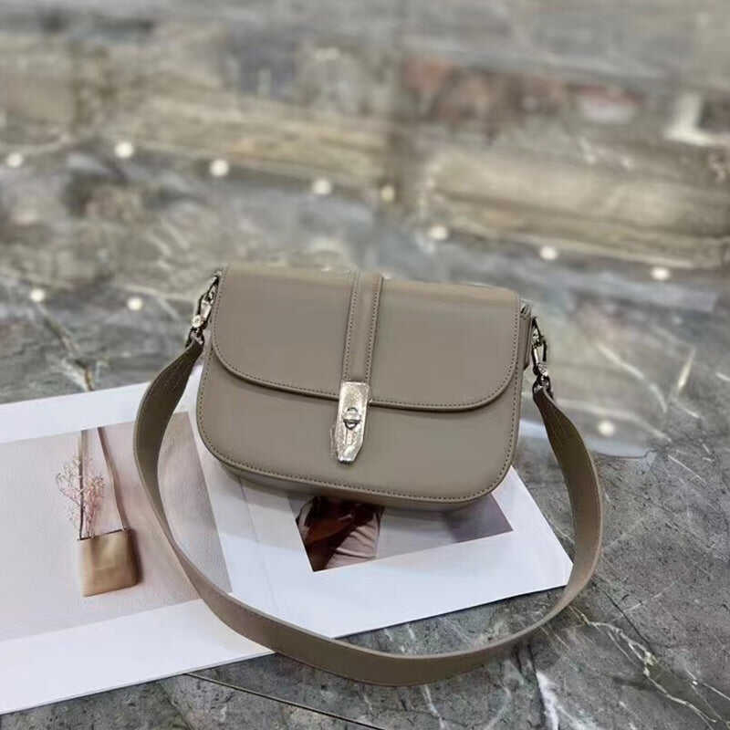 Women's leather flap bag cowhide saddle bag shoulder bag