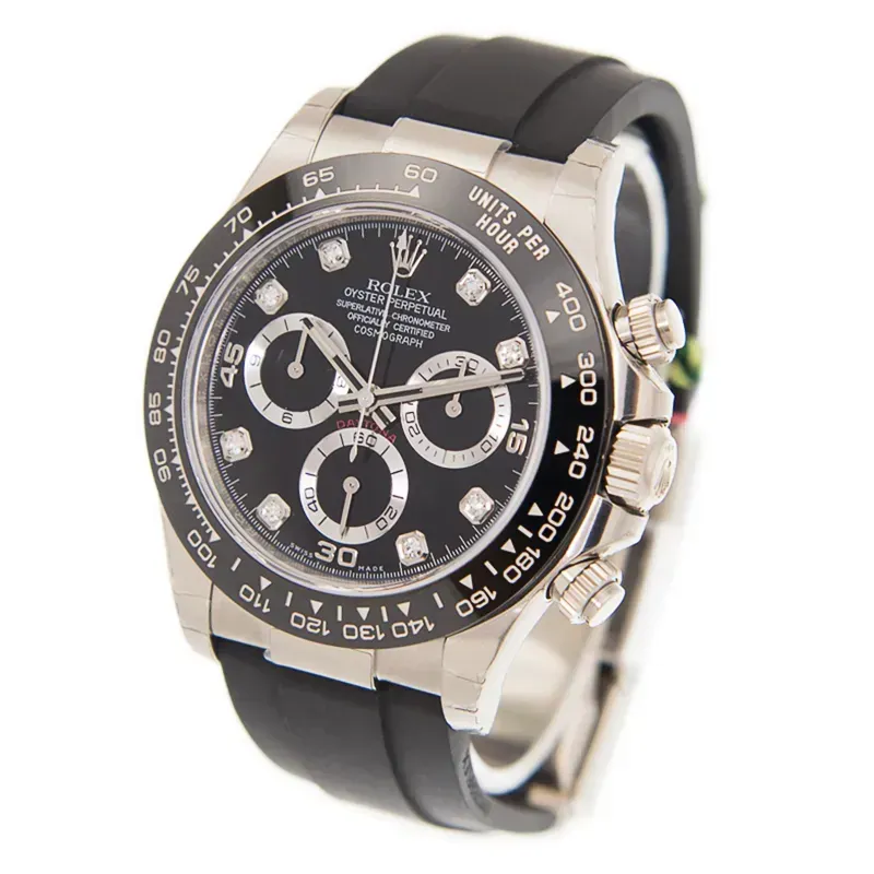 Rolex Cosmograph Daytona 116519LN 40mm 18ct White Gold Automatic Black Dial Diamonds