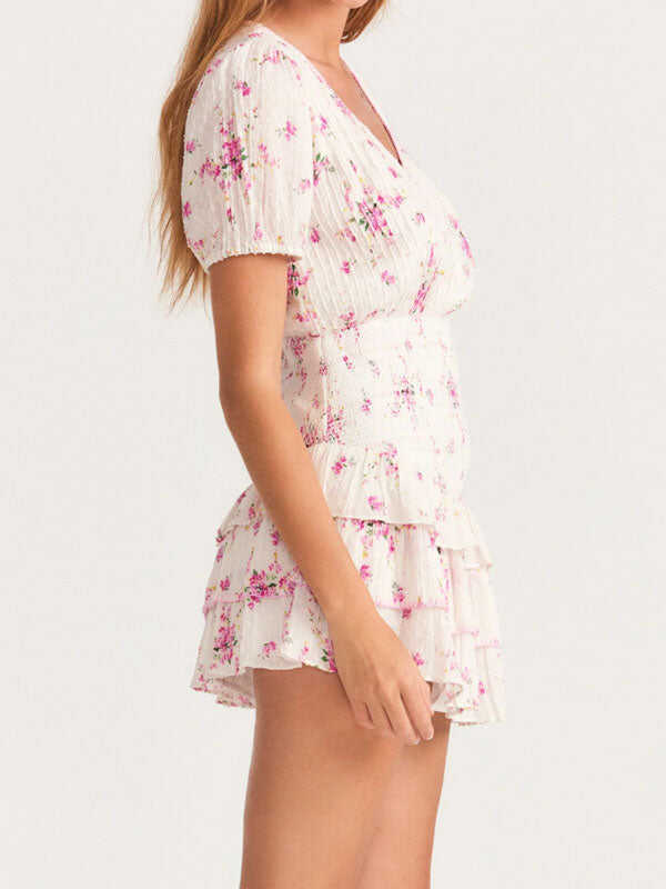 Floral pleated dress