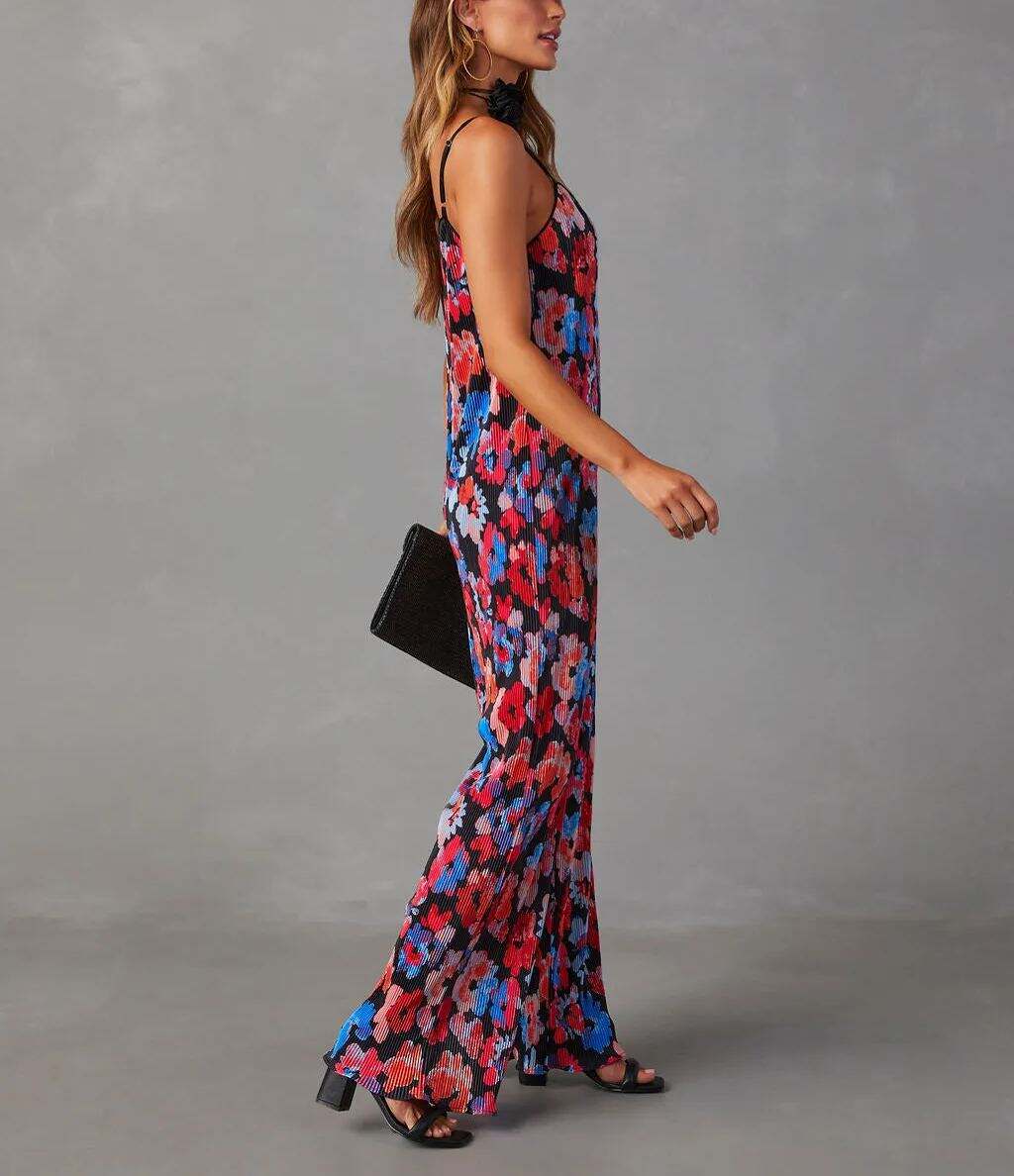 Sleeveless Floral Jumpsuit