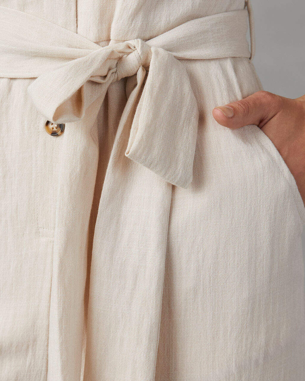 Sleeveless Tie Waist Jumpsuit