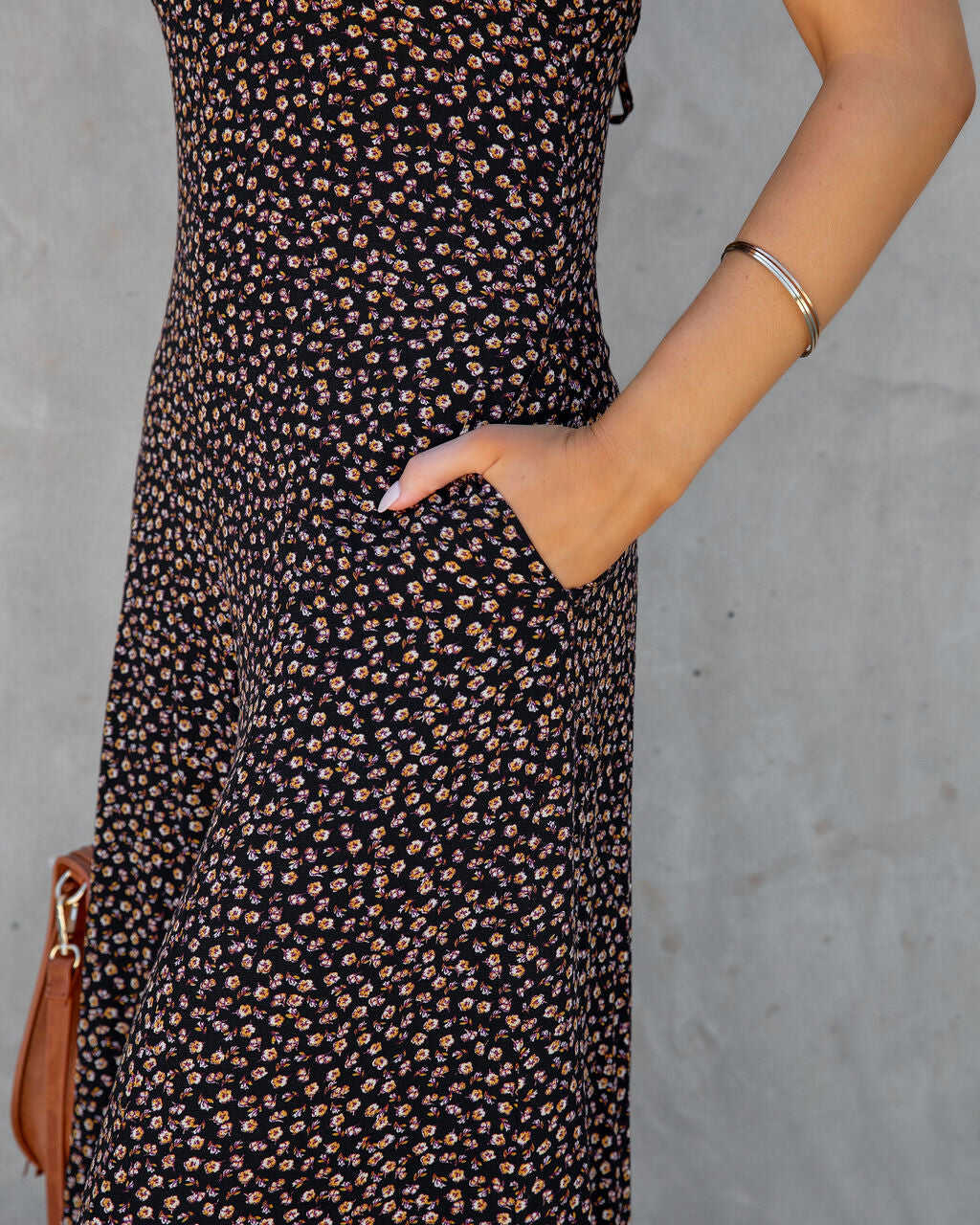 Floral Pocketed Jumpsuit