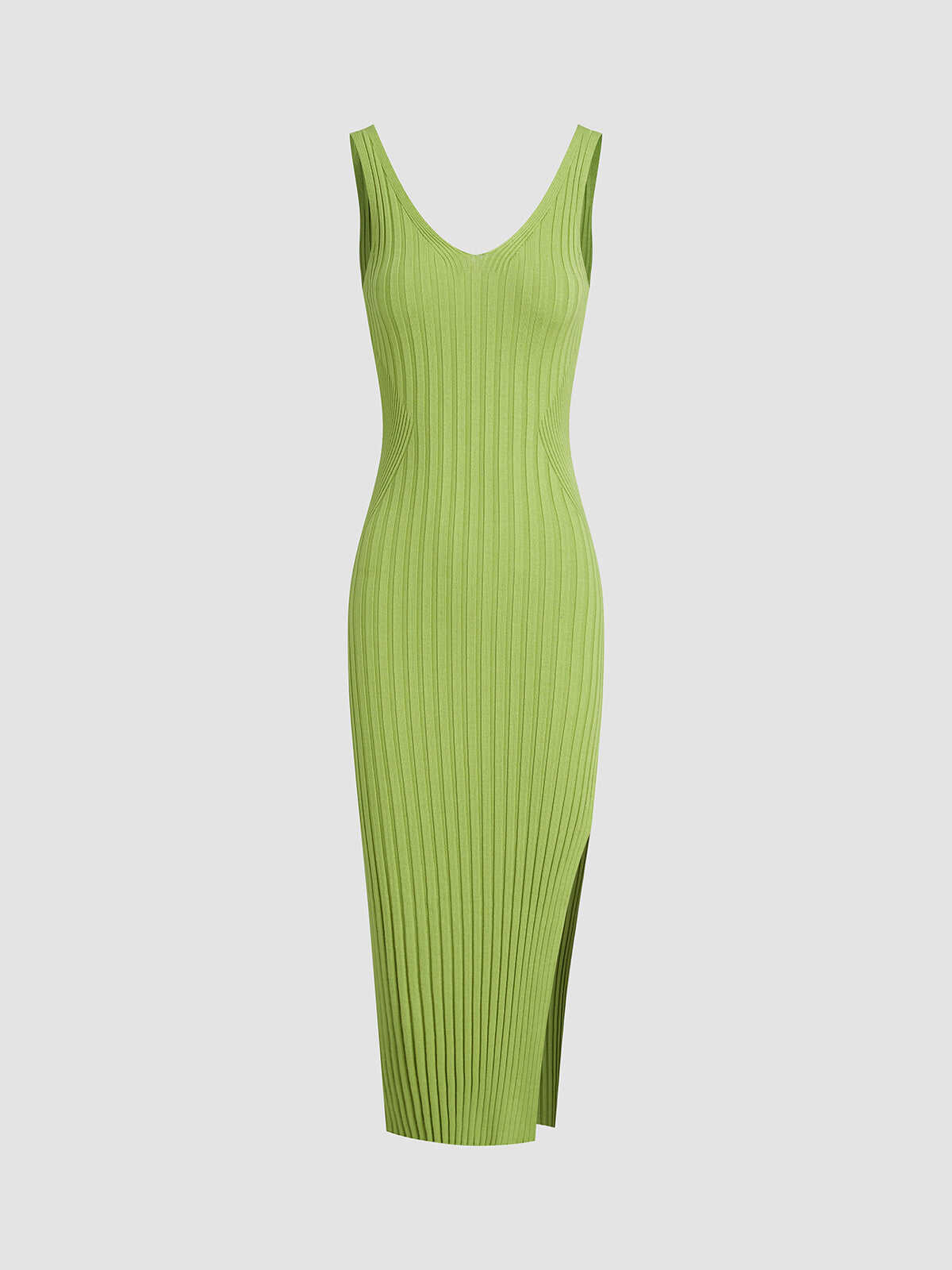Slim Slit Sweater Dress