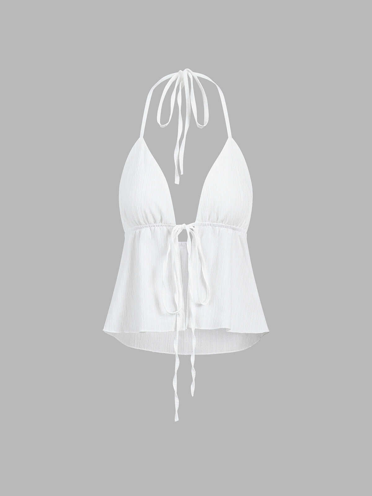 Halter Tied Open Back Cami Top