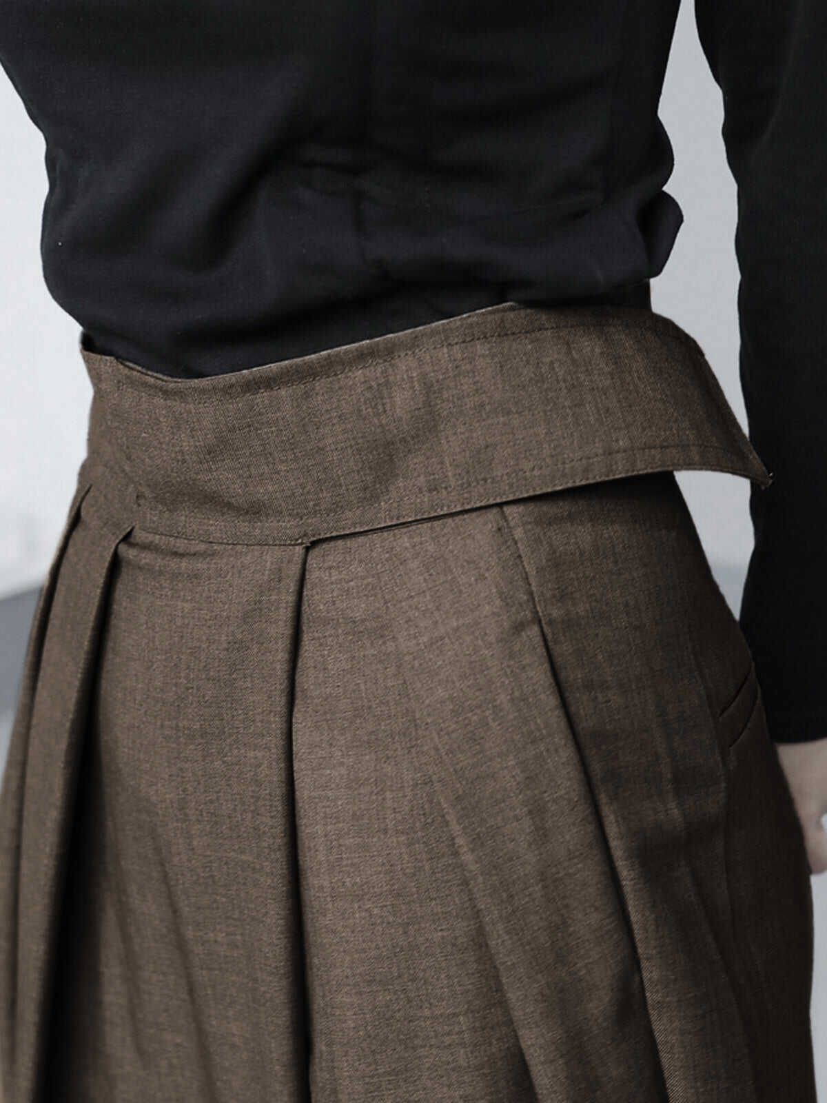 Hook-and-Loop Fastener Wide Leg Velcro Pants