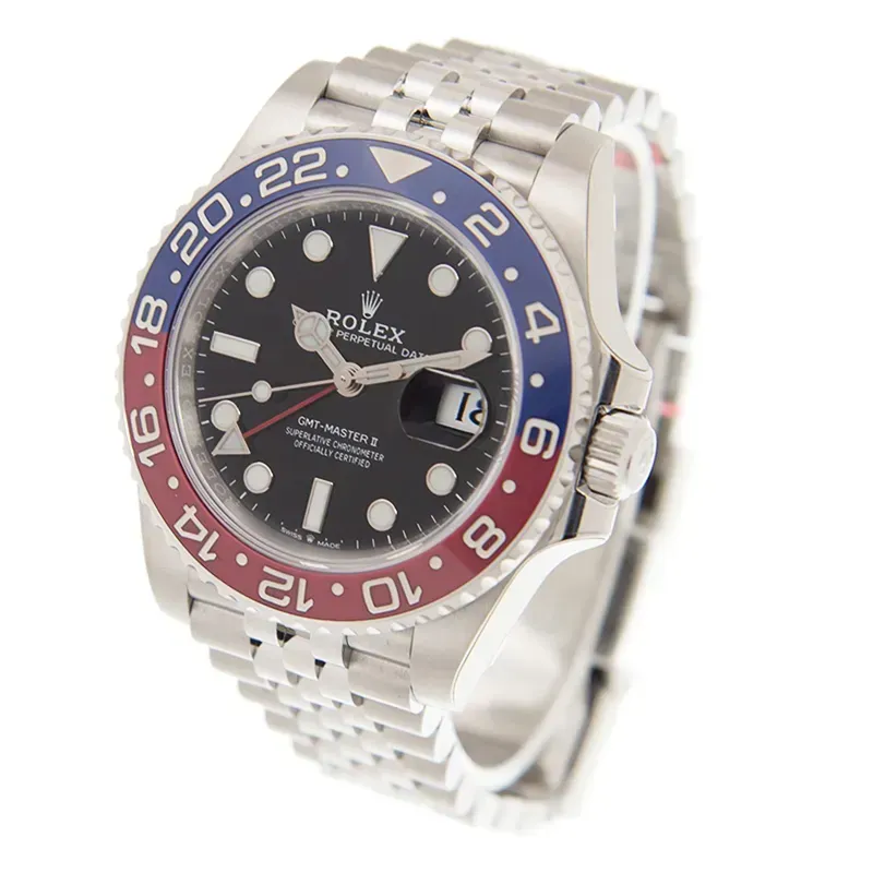 Rolex GMT Master II 126710BLRO 40mm Pepsi Blue and Red Bezel Stainless Steel Automatic Black Dial